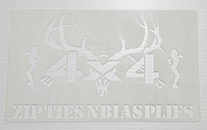 Zip Ties "4 x 4" Stencil (4.5" x 7.5") image 0