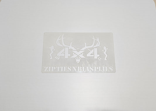 Zip Ties "4x4" Stencils (2 per pack) - 3" x 5"