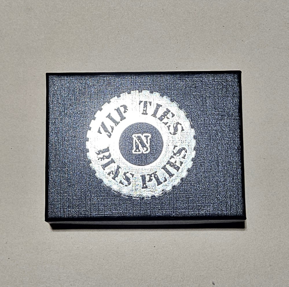 Genuine Leather Zip Ties Wallet - Logo