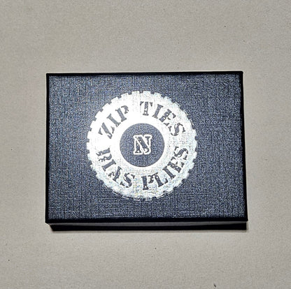 Genuine Leather Zip Ties Wallet - Logo