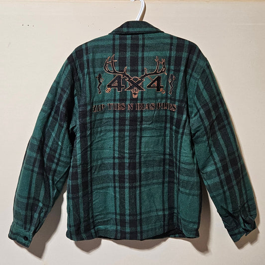 Zip Ties N Bias Plies Flannel Jacket (Green)