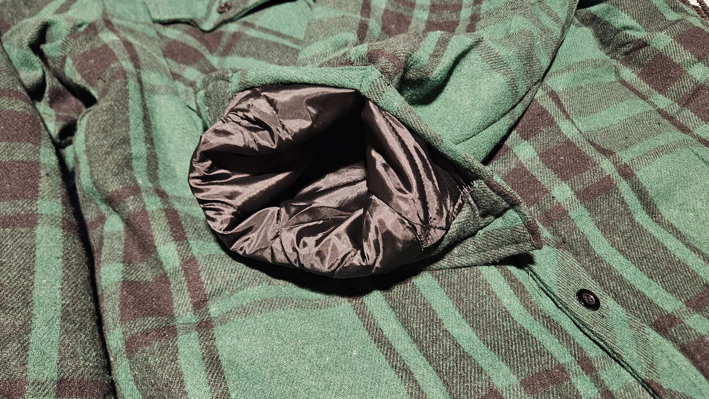 Zip Ties N Bias Plies Flannel Jacket (Green)