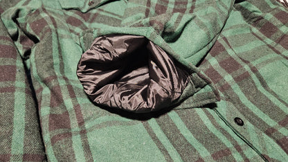Zip Ties N Bias Plies Flannel Jacket (Green)