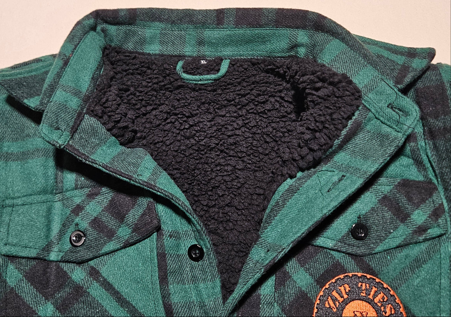 Zip Ties N Bias Plies Flannel Jacket (Green)
