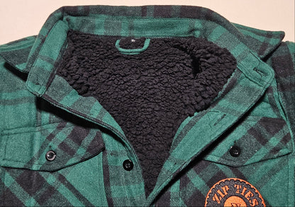 Zip Ties N Bias Plies Flannel Jacket (Green)