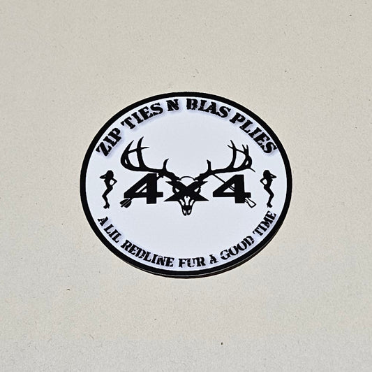 Bumper Sticker (Fur A Good Time) - White