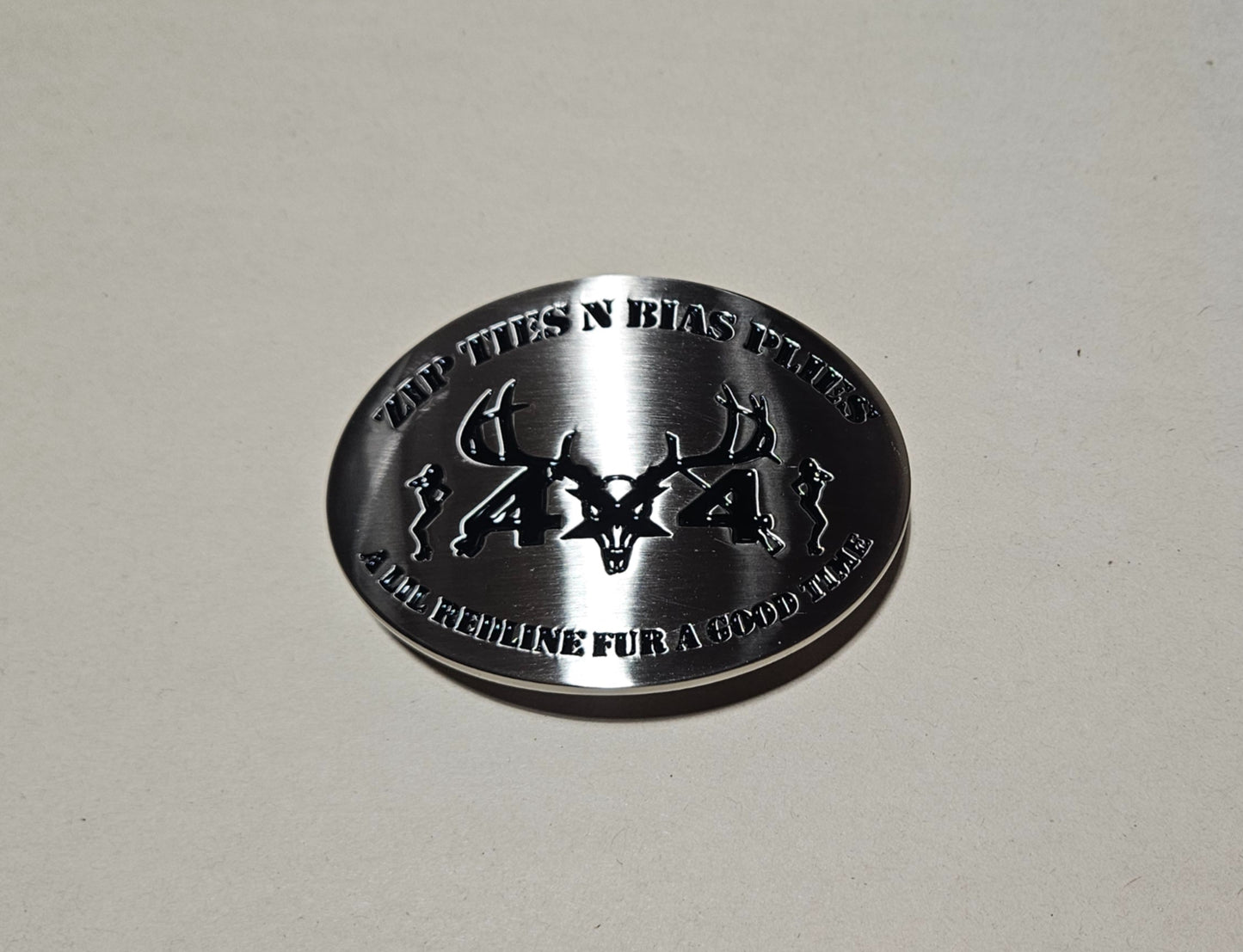 Custom Zip Ties Belt Buckle (SILVER) image 0
