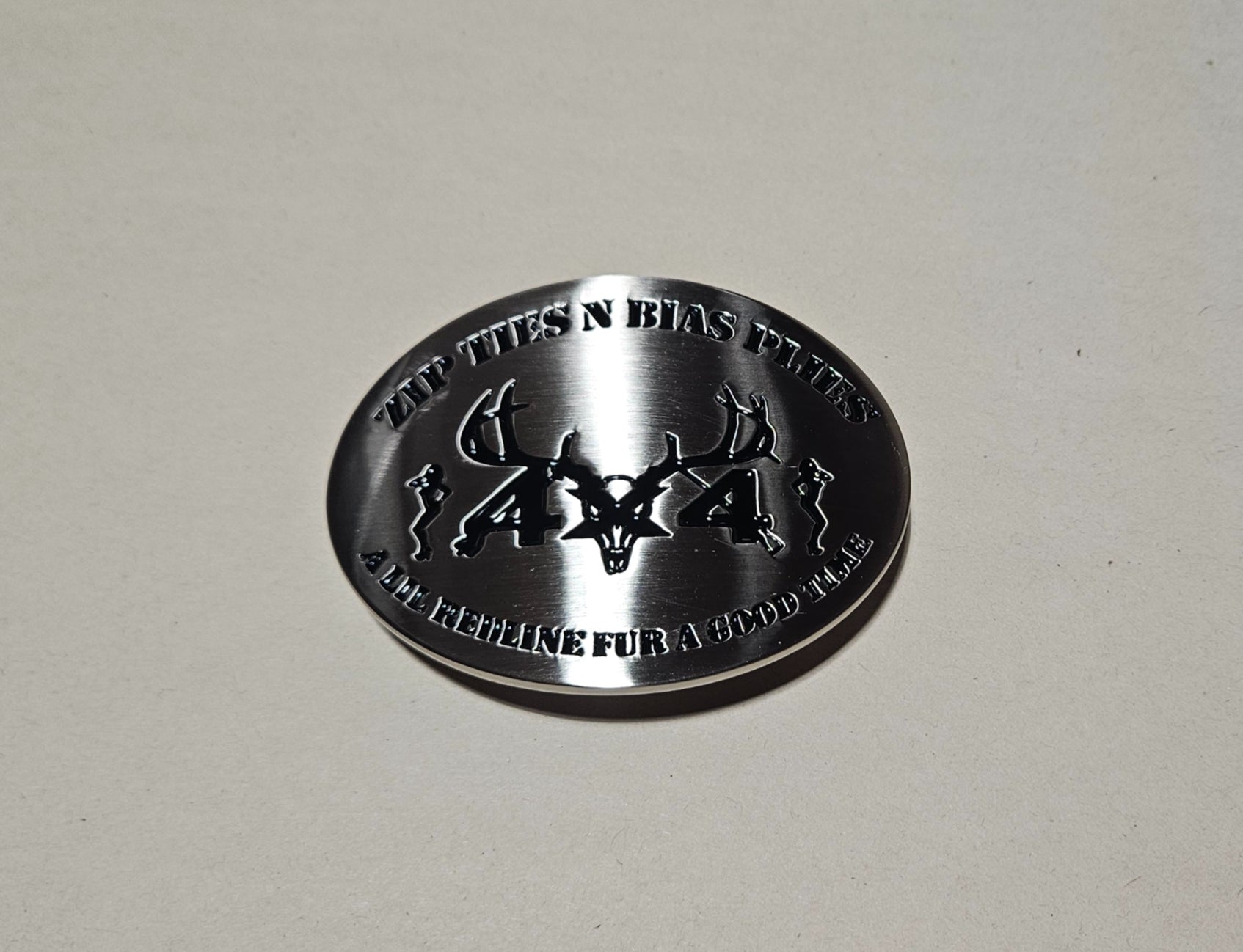 Custom Zip Ties Belt Buckle (SILVER) image 0