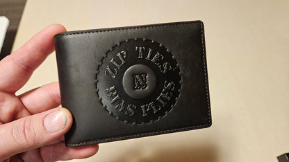 Genuine Leather Zip Ties Wallet - Logo image 3