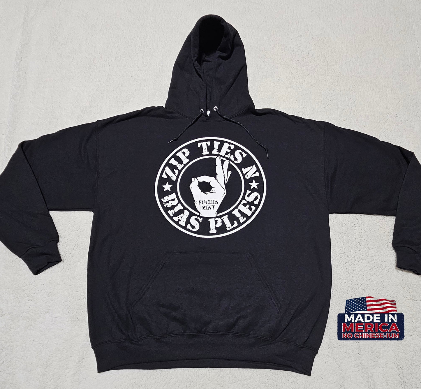 Zip Ties N Bias Plies Hoodie (Fuckin Mint)