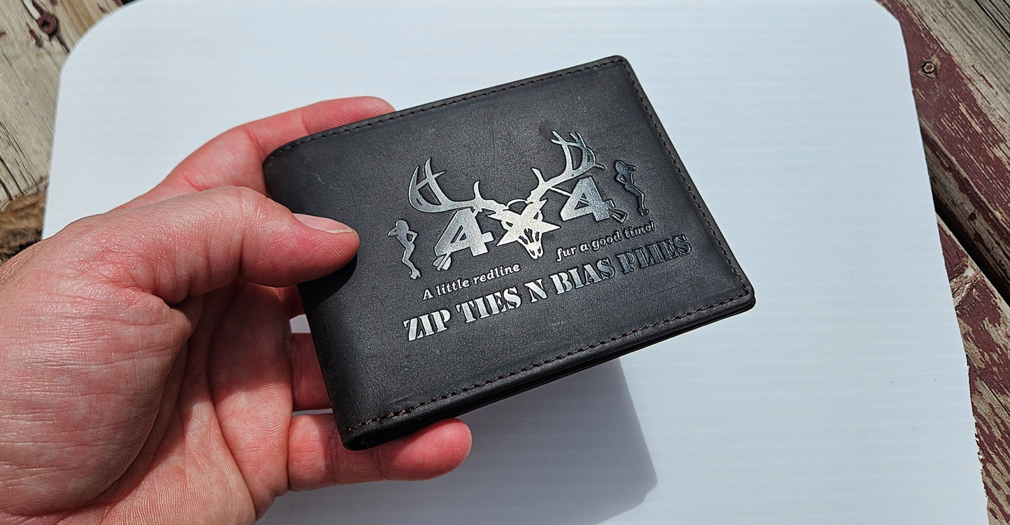 Genuine Leather Zip Ties Wallet - Fur A Good Time image 3