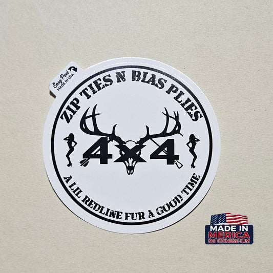 Bumper Sticker (Fur A Good Time) - White